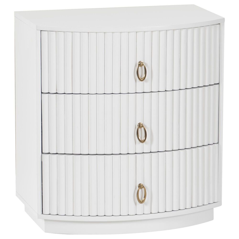 Linon Home Decor Chantel 3-Drawer Nightstand in White, , large