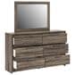 Ashley Elbrim 3-Piece Full Panel Bedroom Set in Weathered Brown, , large