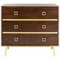 Safavieh Katia 3 Drawer Chest in Walnut/Gold, , large