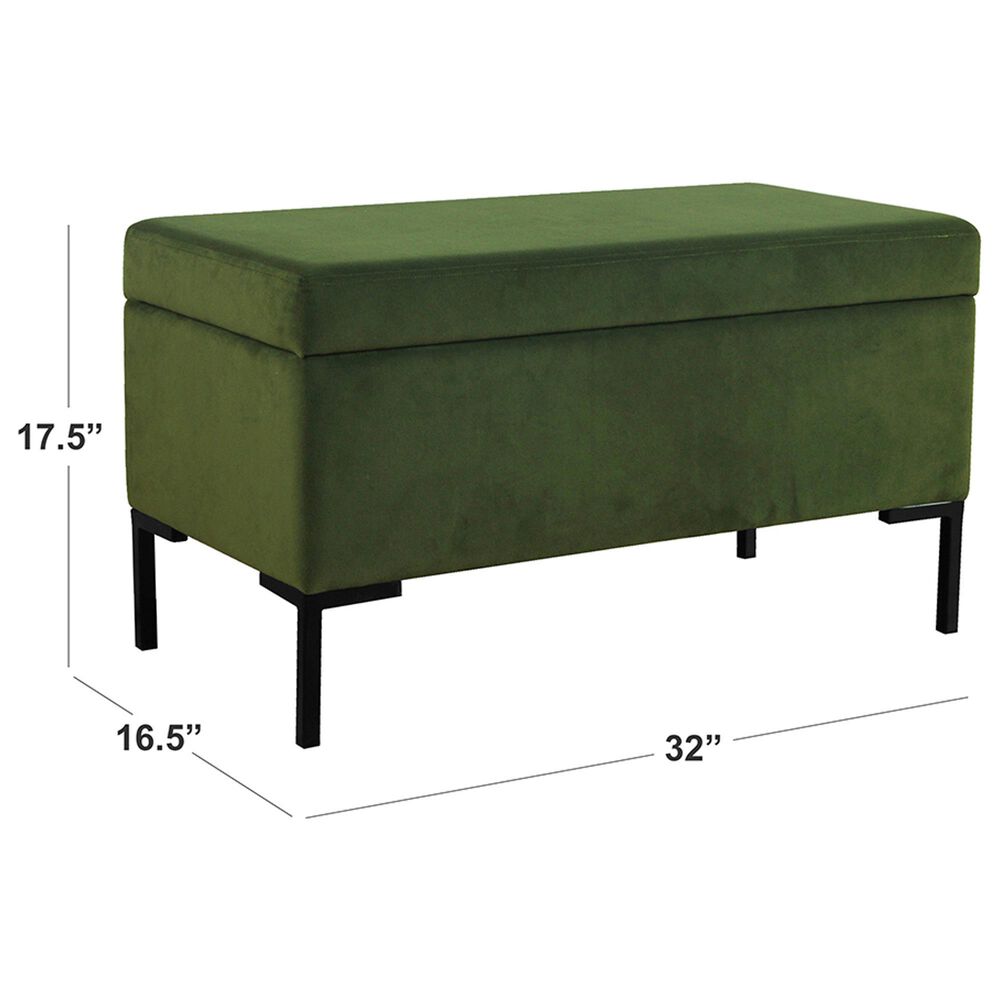 Kinfine Medium Metal Storage Bench in Green, , large