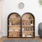 Hearth and Haven 4-Tier Arched Bookshelf in Black, , large
