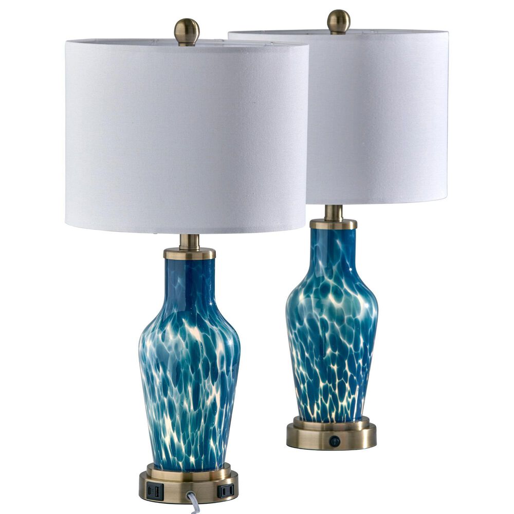 Adesso Grady Table Lamp in Blue (Set of 2), , large