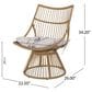 Hearth and Haven Elaine 2-Piece Patio Chat Set with Beige Cushion in Light Brown, , large