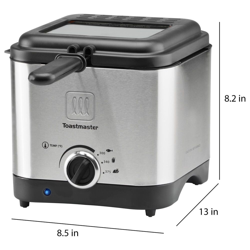 Toastmaster 1.5L Deep Fryer in Black and Stainless, , large