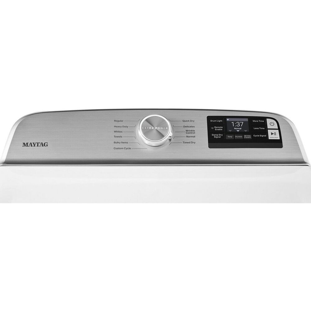 Maytag 7.4 Cu. Ft. Front Load Electric Dryer with Steam Cycles in White, , large