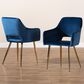 Baxton Studio Germaine Arm Chair in Gold (Set of 2), , large