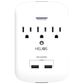 Helios Helios 3 Outlet Wall Tap Surge Protector with 2 USB Charging Ports, , large