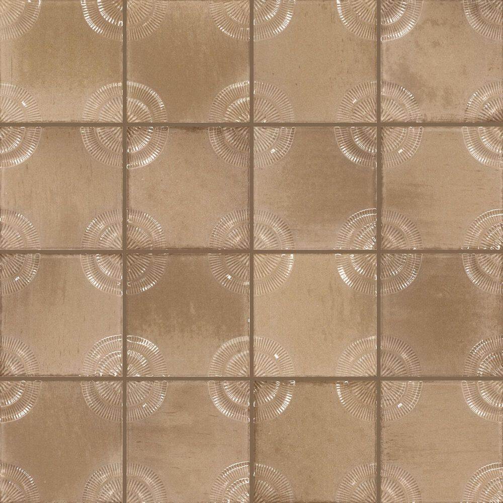 Dal-Tile Relicca Foxed 4" x 4" Square Circle Ceramic Tile, , large