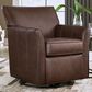Ashley Braydunn Swivel Glider Accent Chair in Espresso Brown, , large