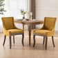 Hearth and Haven Upholstered Side Chair with Bronze Nail Head in Golden Yellow (Set of 2), , large