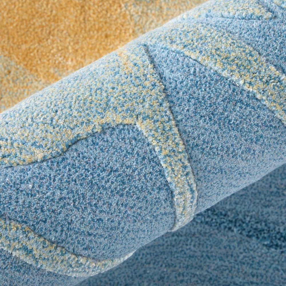 Feizy Rugs Kawai 10&#39; x 14&#39; Teal Area Rug, , large
