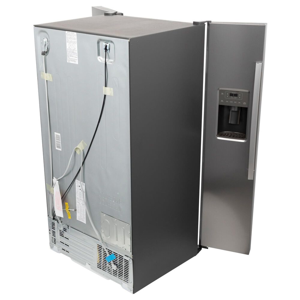 GE Appliances 25.3 Cu. Ft. Side by Side Refrigerator with External Dispenser in Fingerprint Resistant Stainless Steel, , large
