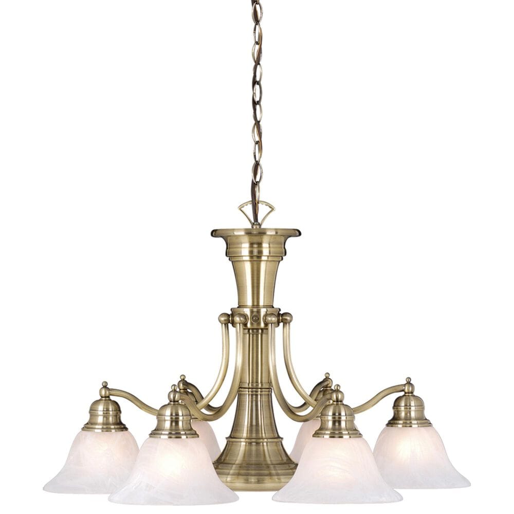 Vaxcel Standford 6-Light Chandelier in Antique Brass, , large