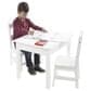 Melissa & Doug Wooden Table and 2 Chairs in White, , large