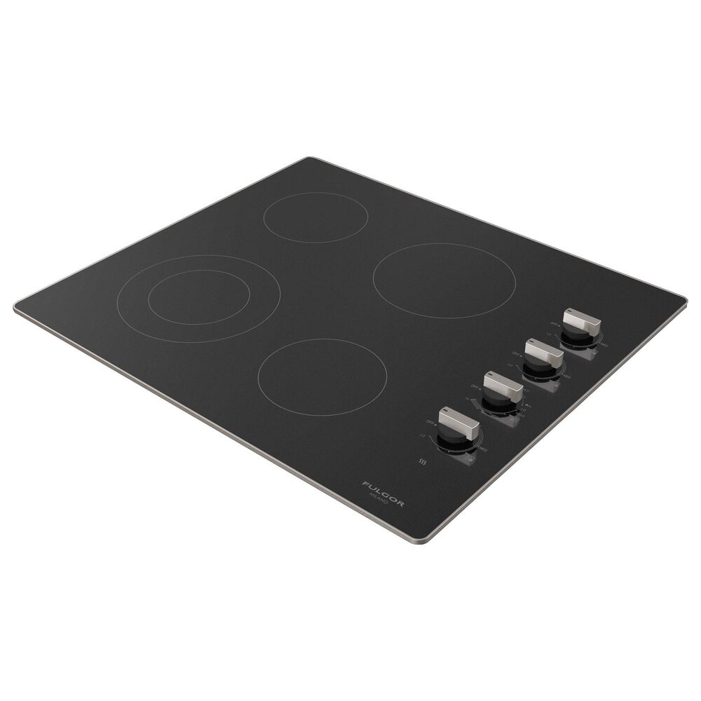 Fulgor Milano 300 Series 24&quot; Electric Cooktop in Black Glass, , large