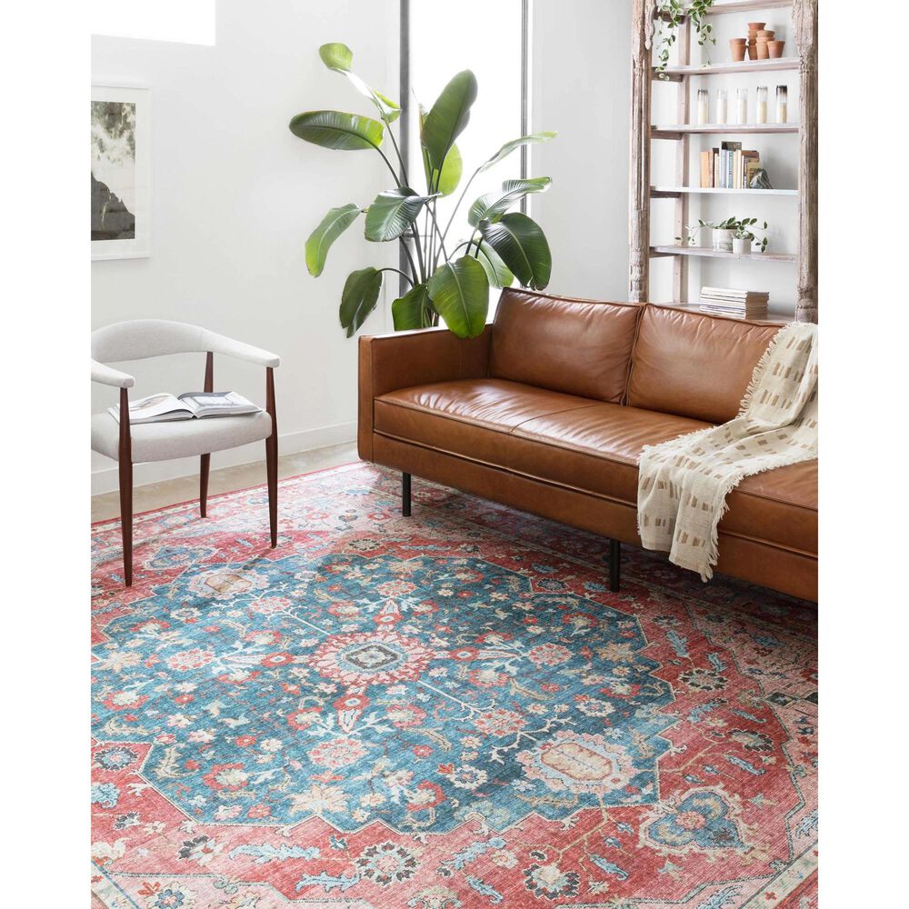 Loloi II Skye SKY-05 9&#39; x 12&#39; Brick and Ocean Area Rug, , large