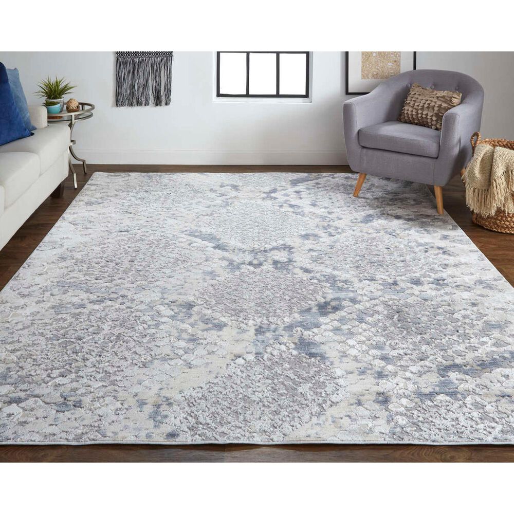 Feizy Laina 4&#39; x 6&#39; Blue and Gray Area Rug, , large