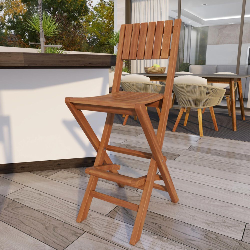 Maple and Jade 45&quot; Bar Stool in Light Brown &#40;Set of 2&#41;, , large