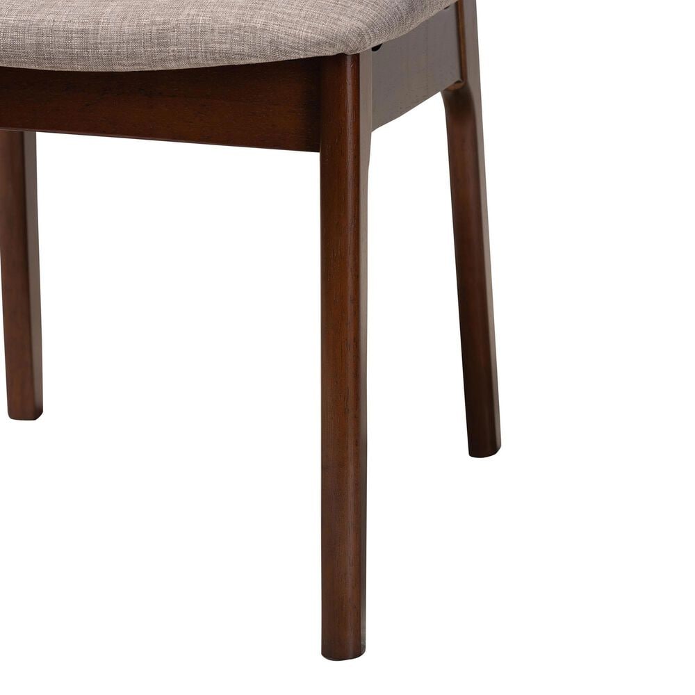 Baxton Studio Dannon Side Chair in Walnut Brown and Light Brown (Set of 2), , large