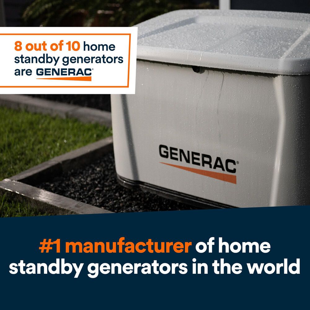 Generac 26kW Home Standby Generator with 200A SE Transfer Switch, , large