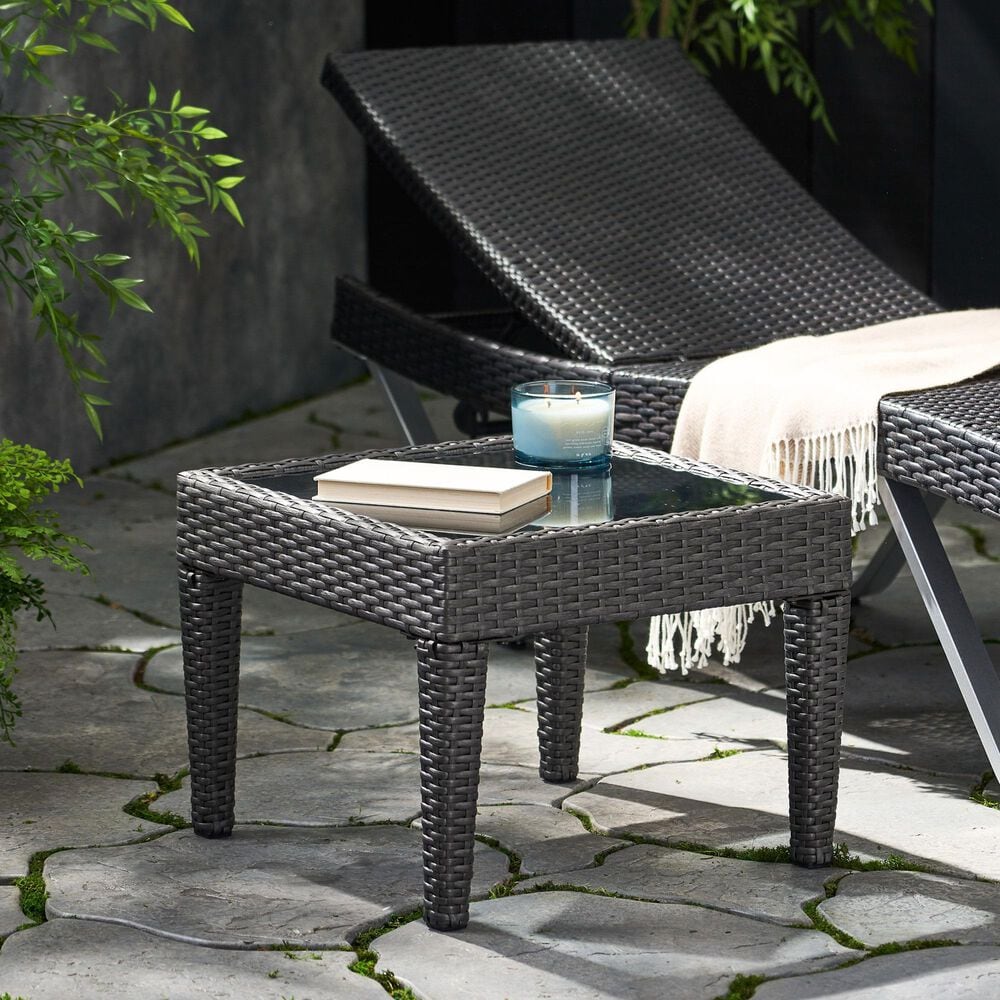 Hearth and Haven Antibes Patio Side Table in Grey, , large