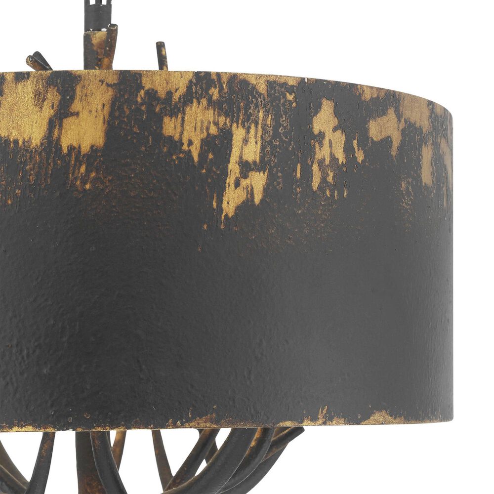 Golden Lighting Arboreal 4-Light Pendant in Antique Black, , large