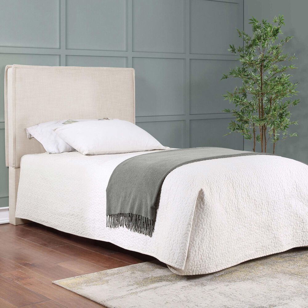 Pacific Landing Izzy Twin Upholstered Headboard in Sand, , large
