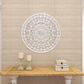 Maple and Jade 36" x 36" Flowers Wall Decor in Distressed White, , large