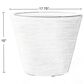 Alfresco Home Shabby Round Patio Planter in Pearl White, , large