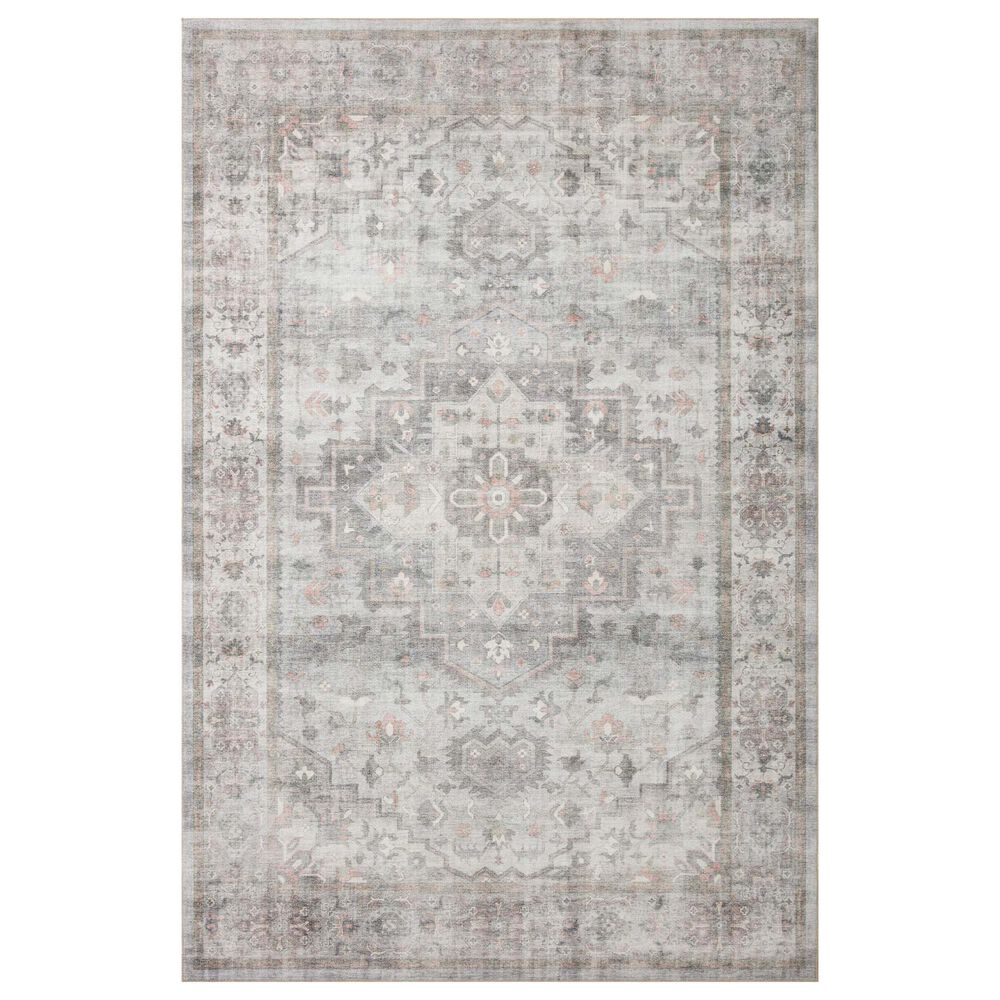 Loloi II Heidi Dove and Blush 6" x 9" Area Rug, , large