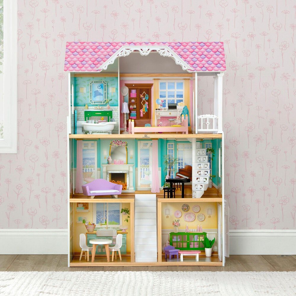 Delta Children Mysize Dollhouse with Large 3-Story and 7 Rooms in Multicolor, , large