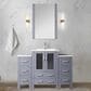Lexora Home Volez 48" Single Bathroom Vanity in Dark Grey with White Ceramic Top and Rectangular Sink, , large