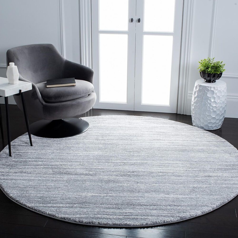 Safavieh Cyrus Shag CYR128F 6&#39;7&quot; Round Grey and Ivory Area Rug, , large