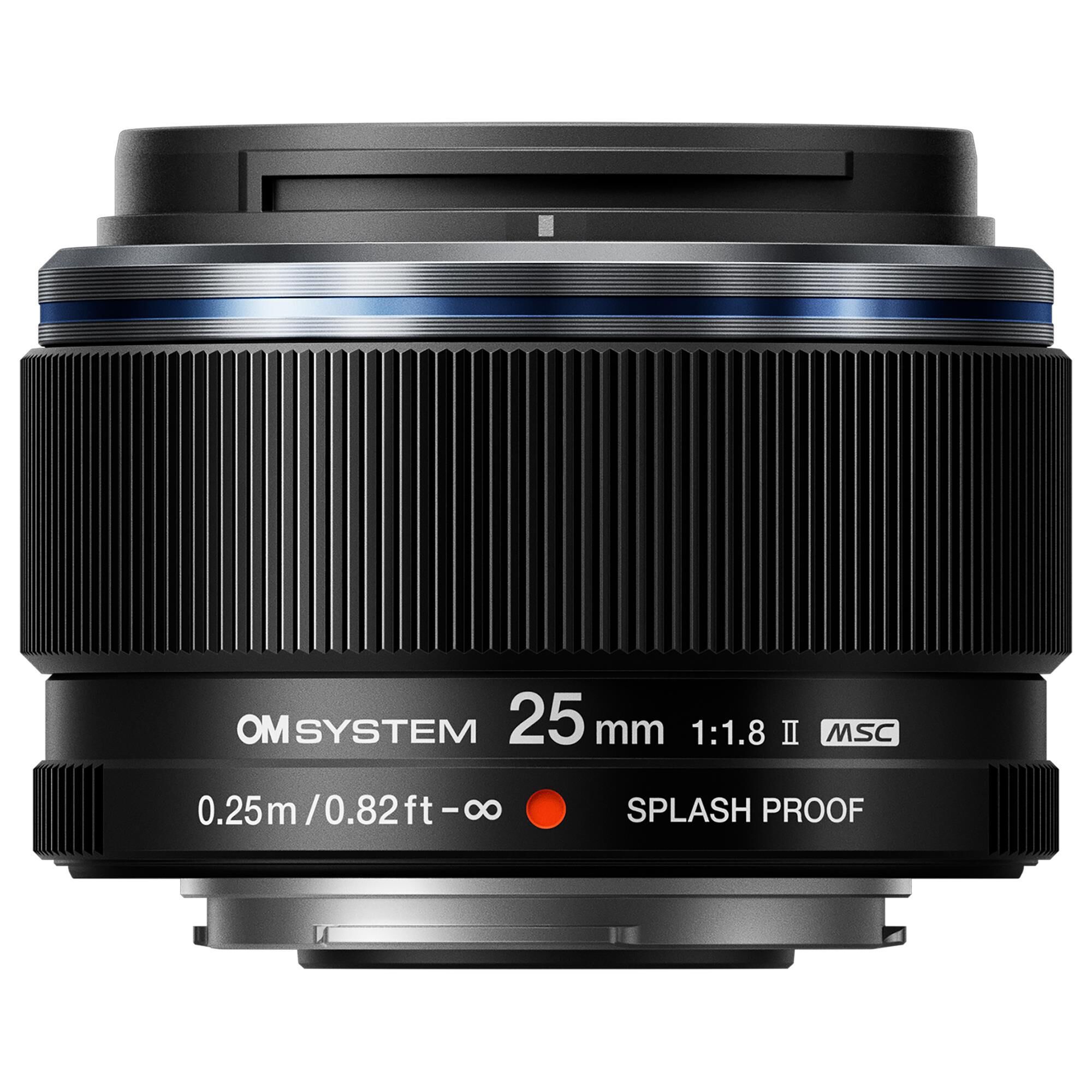 OM System M.Zuiko Digital 25mm f/1.8 II Lens in Black