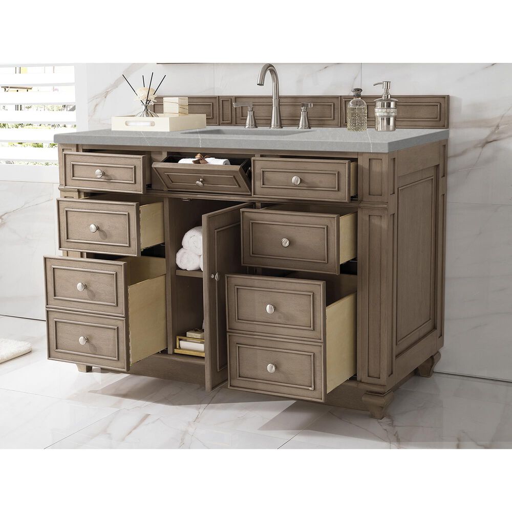 James Martin Bristol 48" Single Bathroom Vanity in Whitewashed Walnut