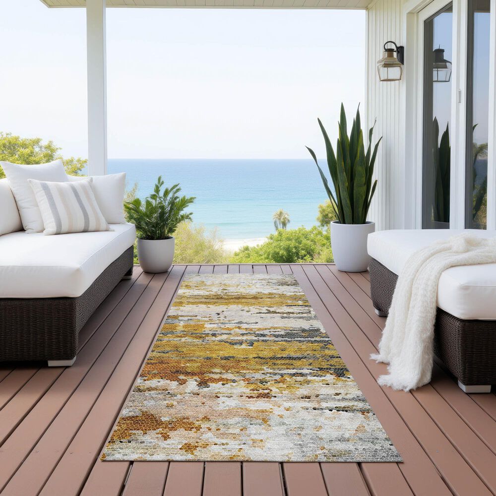Dalyn Rug Company Lumara Graphite 2'3" x 7'6" Indoor/Outdoor Runner, , large