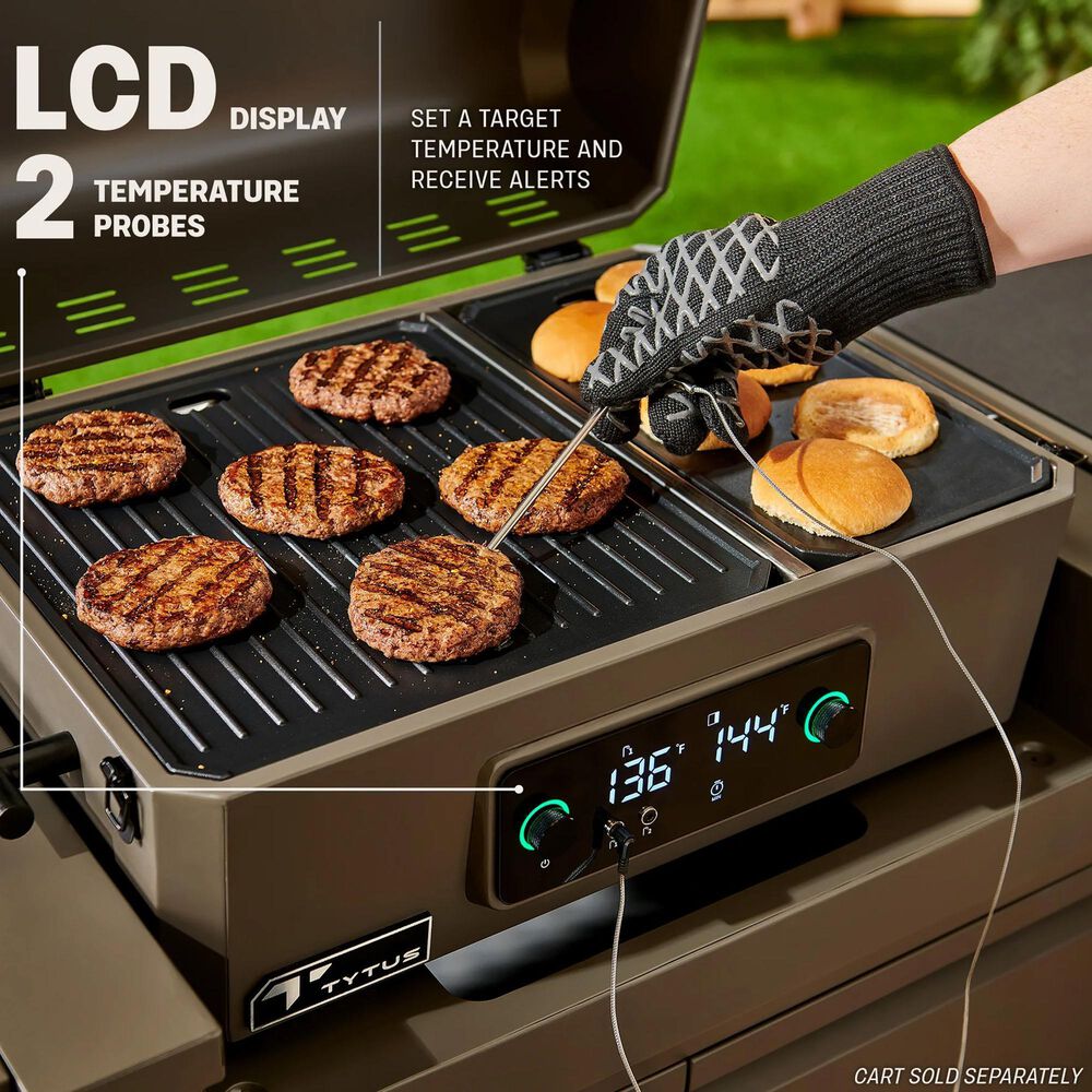 TYTUS Emberwood Portable Electric Grill and Griddle in Gunmetal Gray, , large