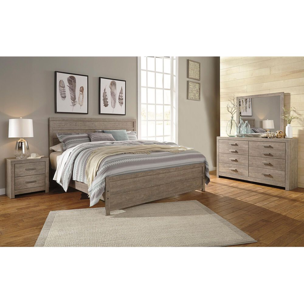Signature Design by Ashley Culverbach 4 Piece King Bedroom Set in Driftwood Gray, , large