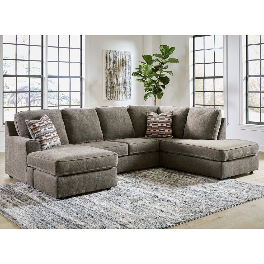 Ashley OPhannon 2-Piece U-Shaped Sectional with Left Facing Chaise and Right Facing Corner Chaise in Putty, , large
