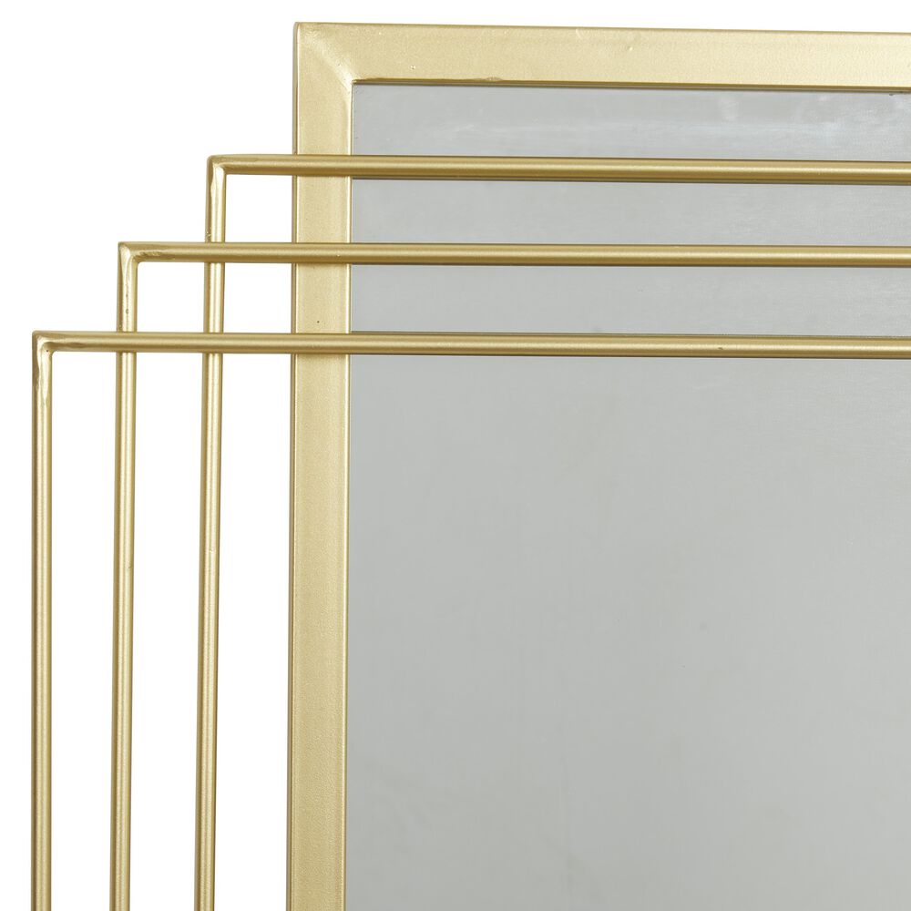 CosmoLiving by Cosmopolitan 24&quot; x 36&quot; Wall Mirror in Shiny Gold, , large