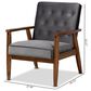 Baxton Studio Sorrento Arm Chair in Grey, , large