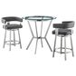 Blue River Naomi and Lorin 3-Piece Counter Height Dining Set in Stainless Steel, , large