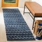 Safavieh Montauk 2"3" x 8" Turquoise, Navy Blue and Black Runner, , large