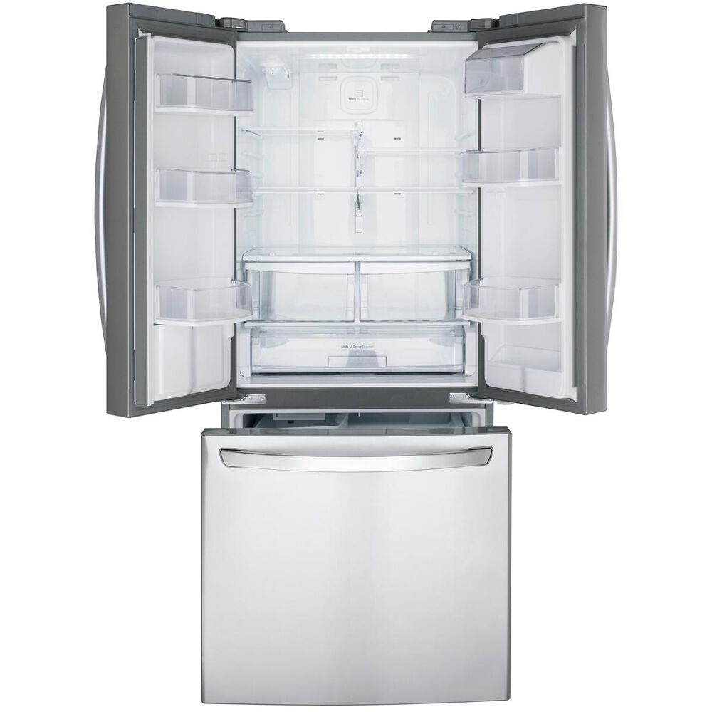 LG 21.8 Cu. Ft. 3-Door French Door Refrigerator in Stainless Steel, , large