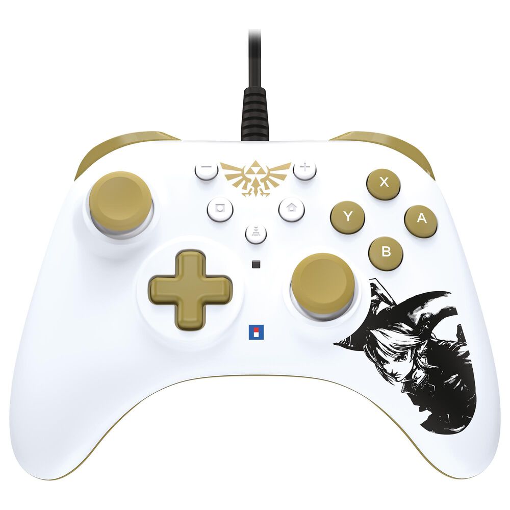 Hori Horipad Turbo Wired Zelda Controller in White - Nintendo Switch, , large