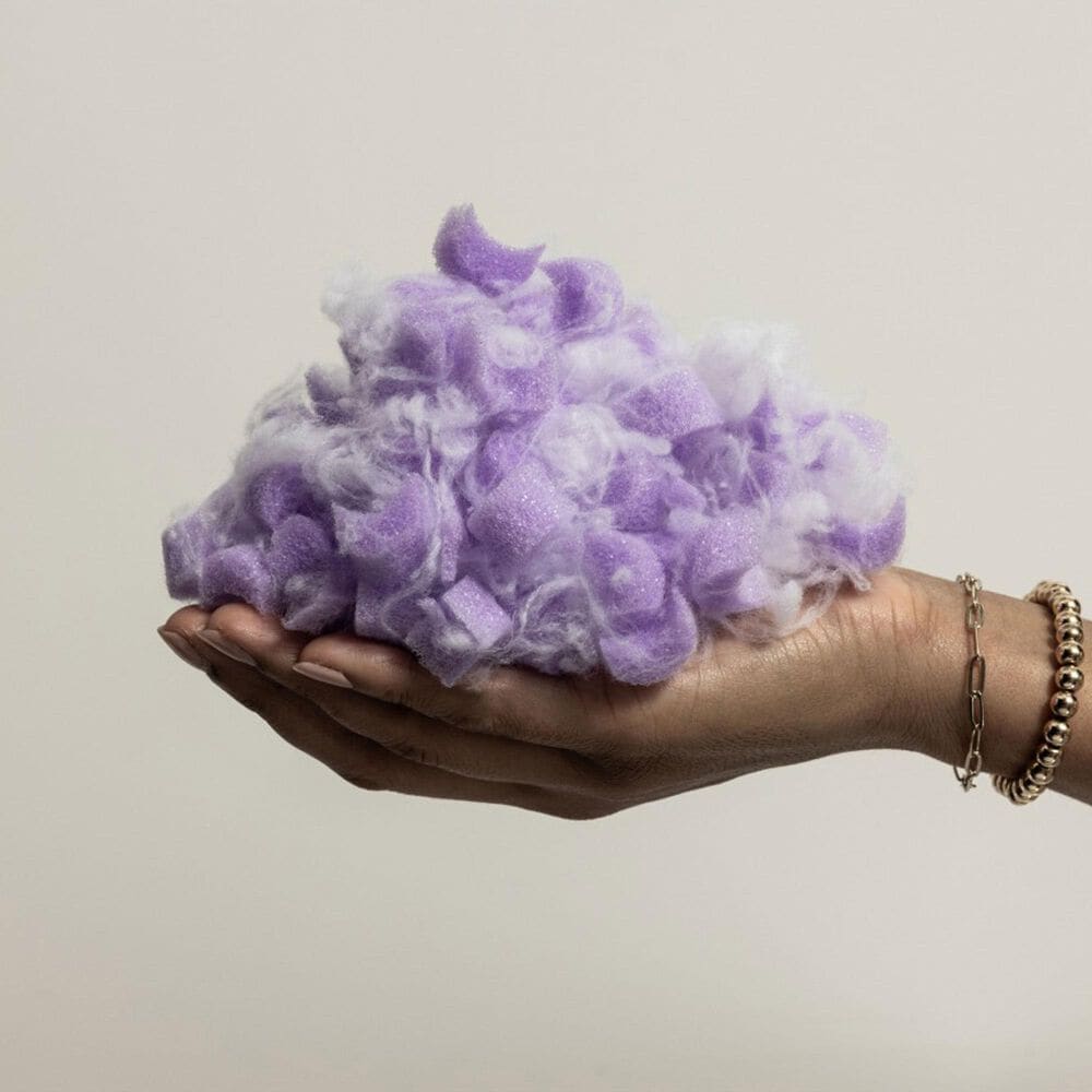 Purple Freeform King Pillow in White, , large