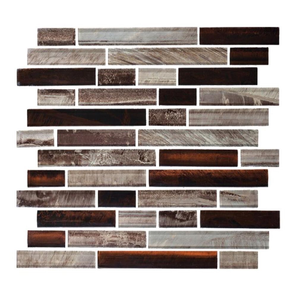 Dal-Tile Tiger Eye 1" Glass Mosaic Wall Tile in Malayan, , large