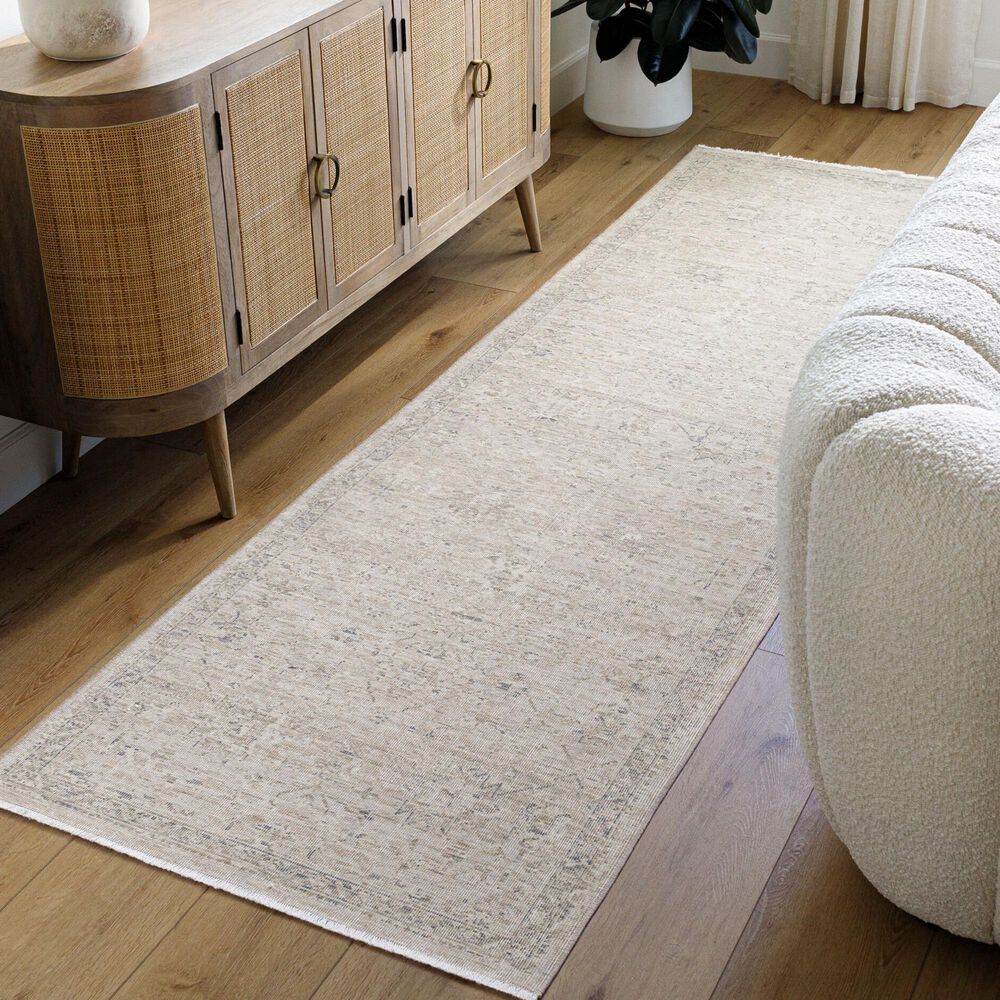 Surya Once Upon a Time Ivory, Light Gray, Tan, Light Brown and Gray 2&#39;11&quot; x 9&#39;10&quot; Runner, , large
