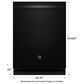 GE Appliances 24" Built-In Bar Handle Dishwasher with 45 dBA Quiet Package in Fingerprint Resistant Black Slate, , large