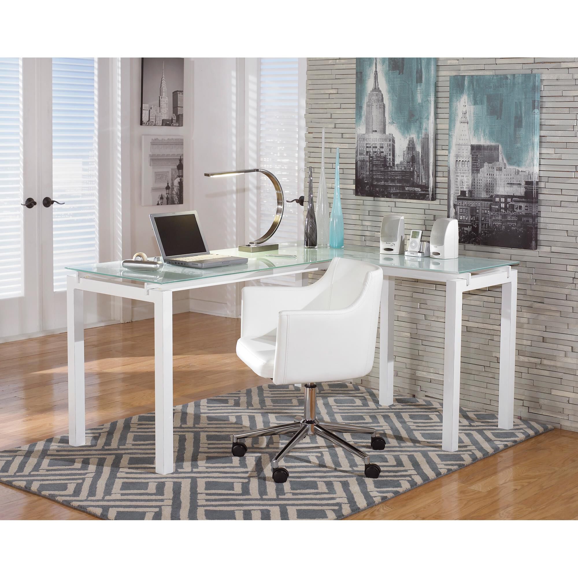 Ashley furniture sales glass desk